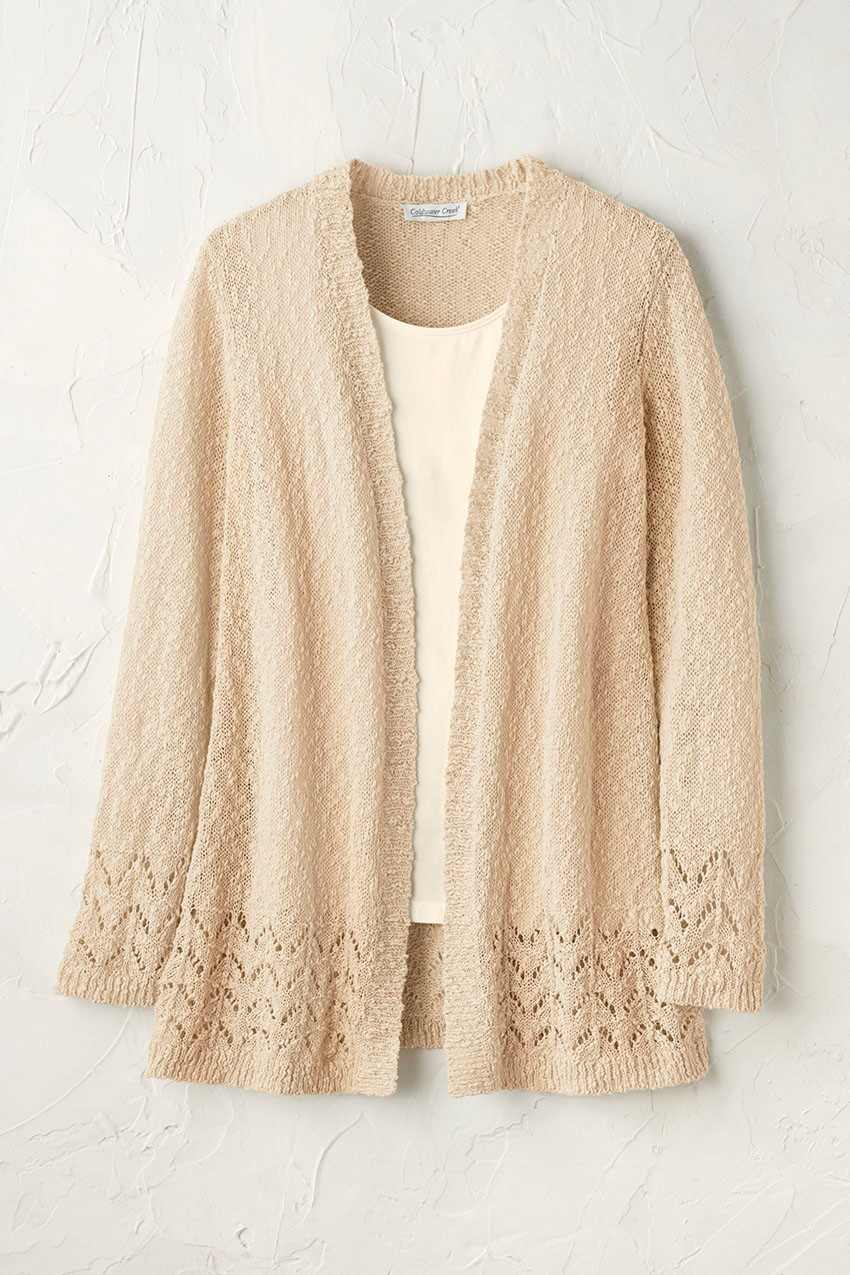 Pointelle Intrigue Cardigan - Coldwater Creek