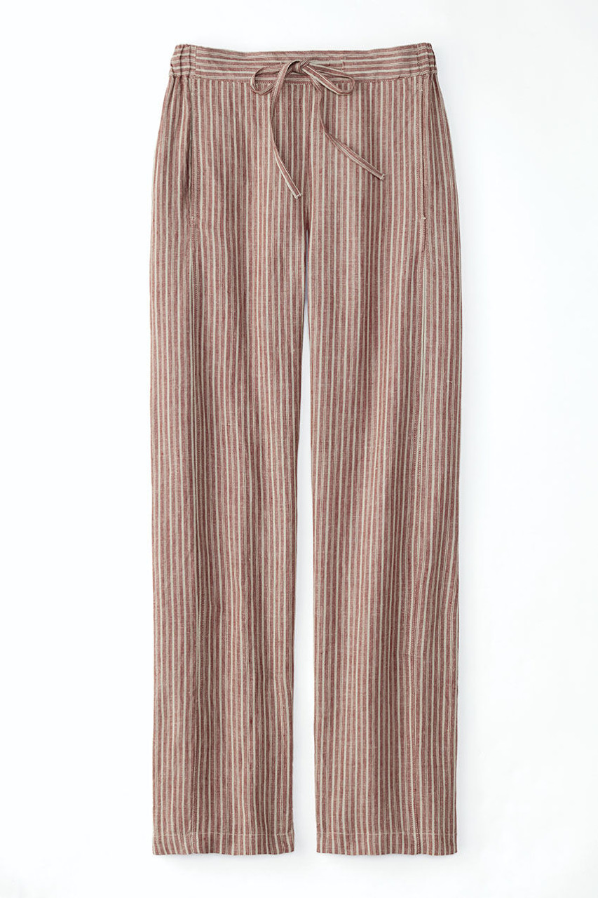 Cotton Linen Ankle Length Striped Pants – HER SHOP