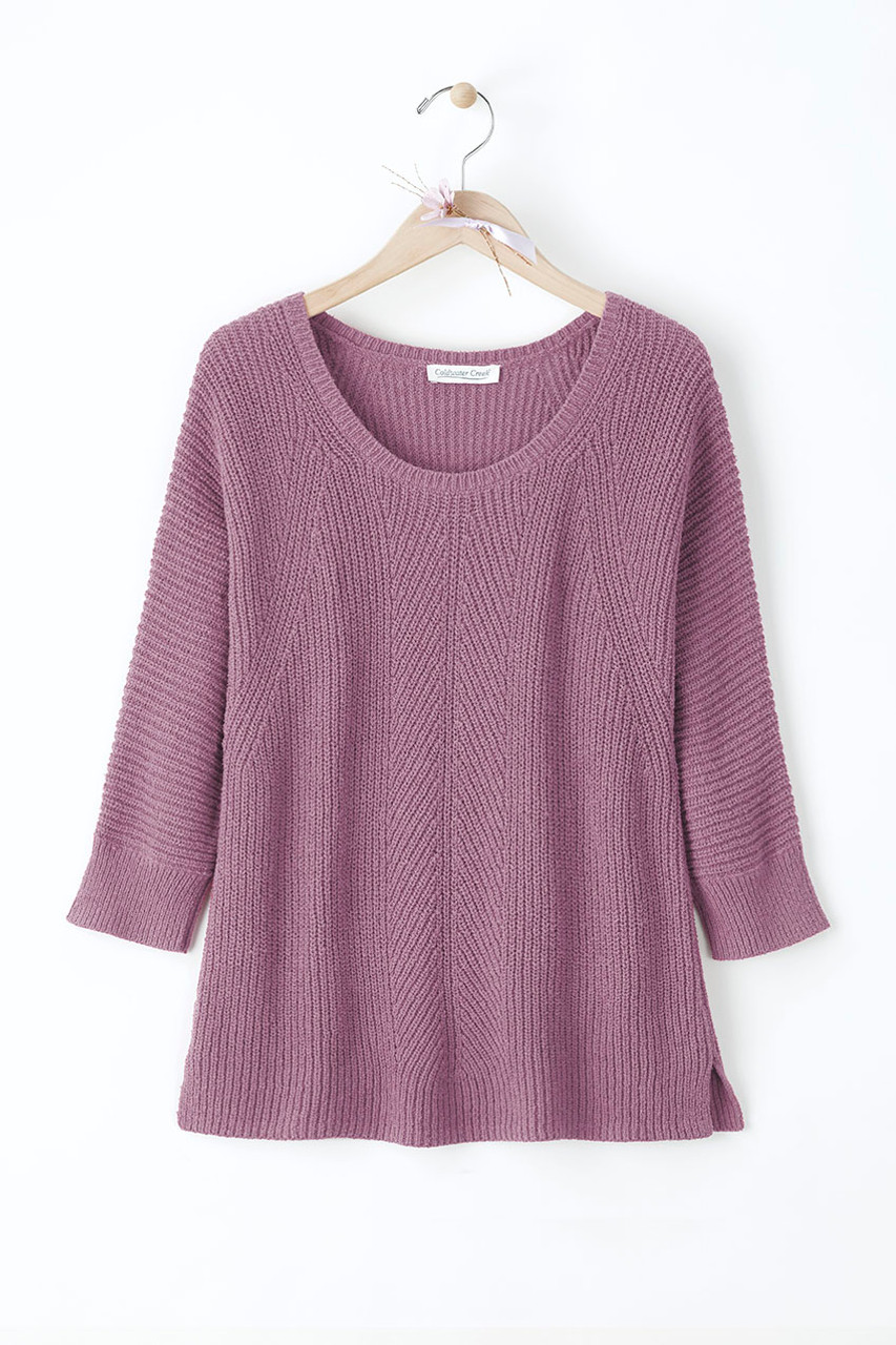 Soft Surroundings Mina Spacedye Sweater Lilac Medium