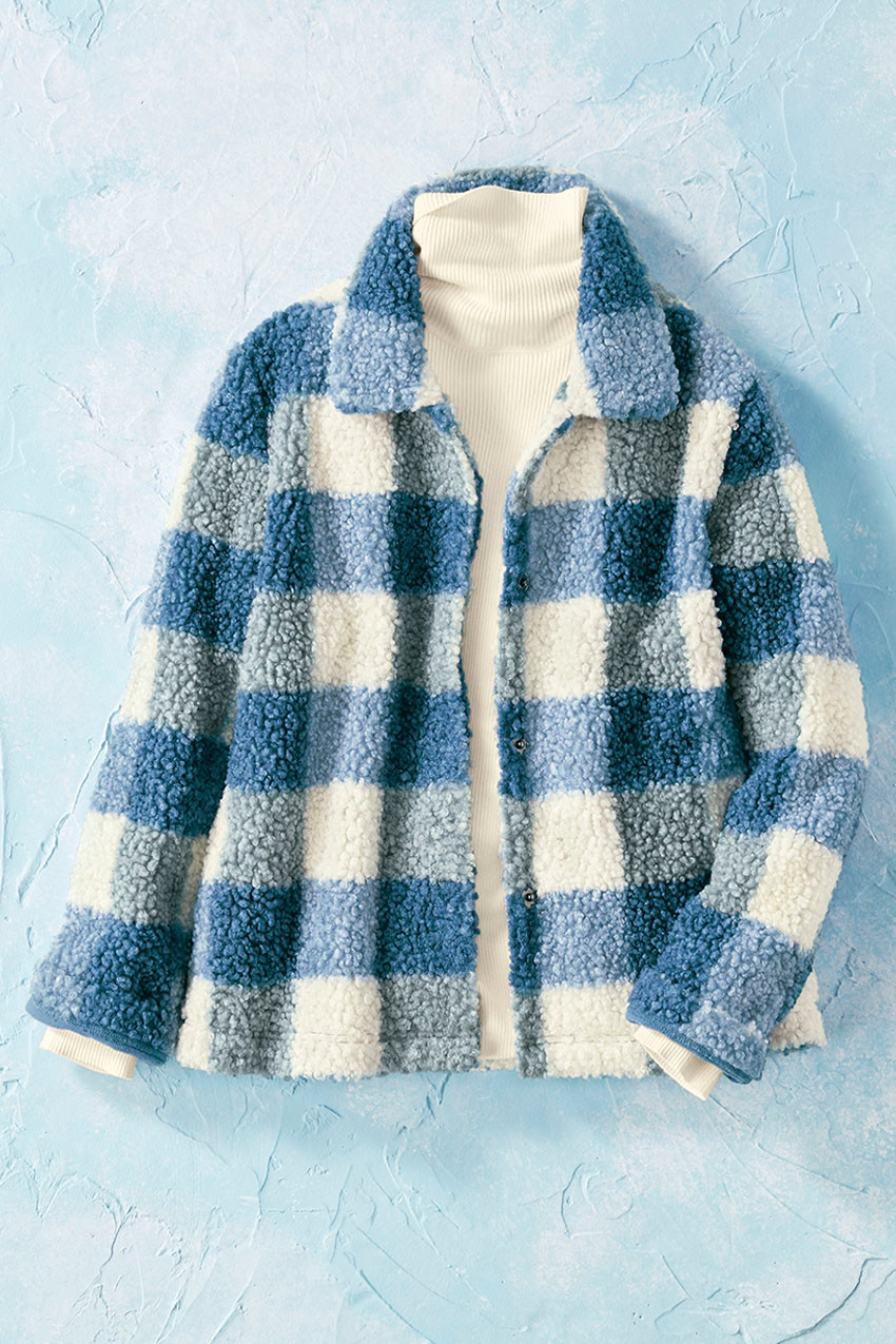 Sherpa Plaid Jacket - Coldwater Creek