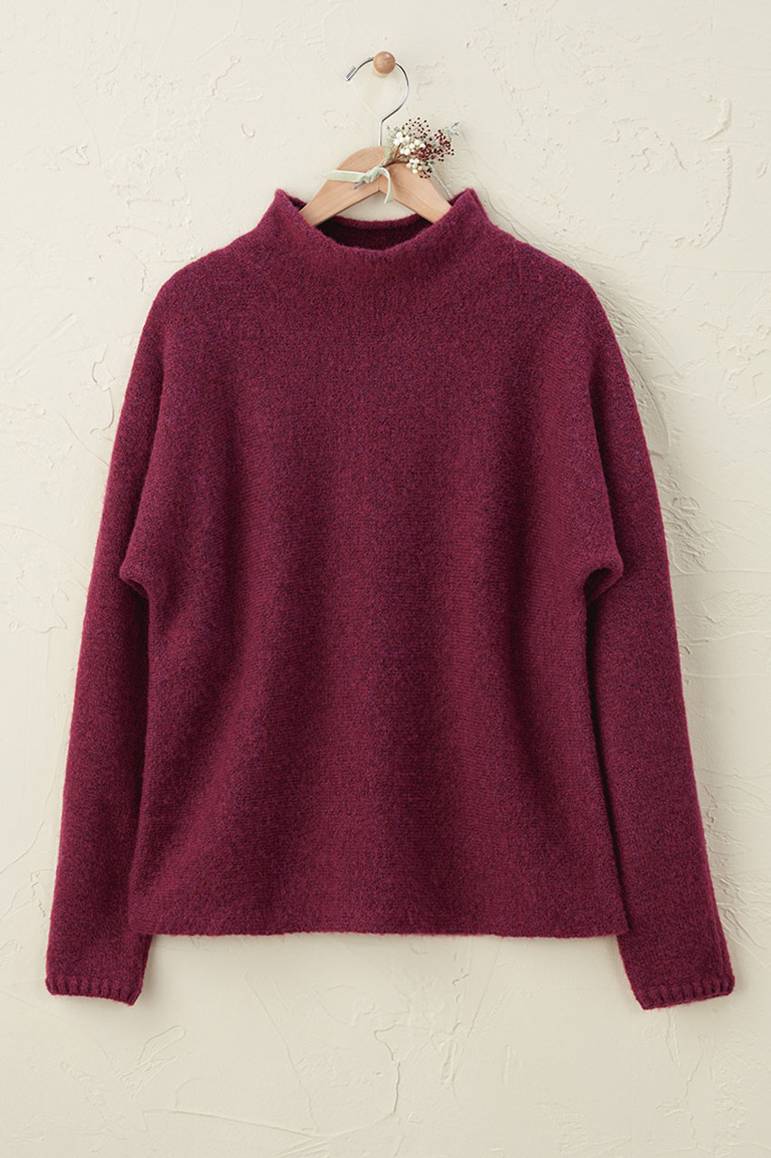 トップス Wool Cotton melange dolman sweater Dolman Sleeve Mockneck Sweater - Coldwater Creek