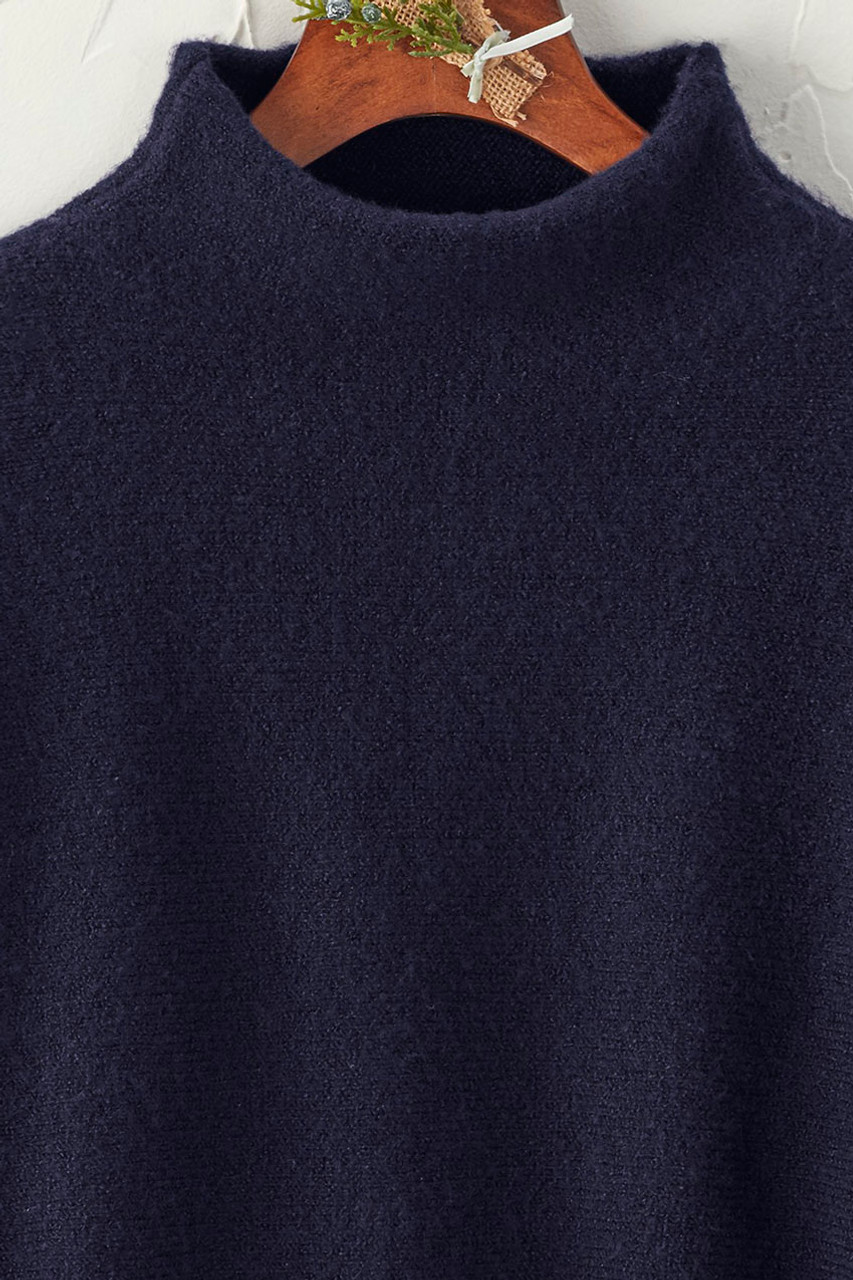 Dolman Sleeve Mockneck Sweater