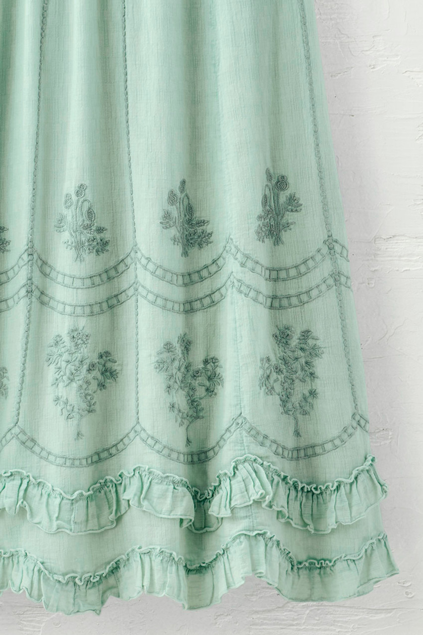 安く 買う 方法ファッション - Murral Ice flower embroidery skirt