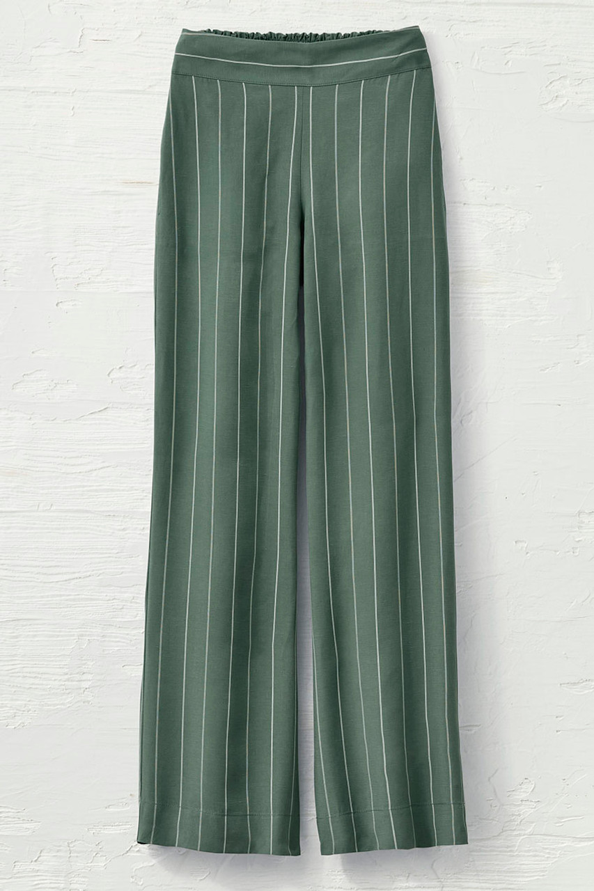 Liana Striped Wide-Leg Pants