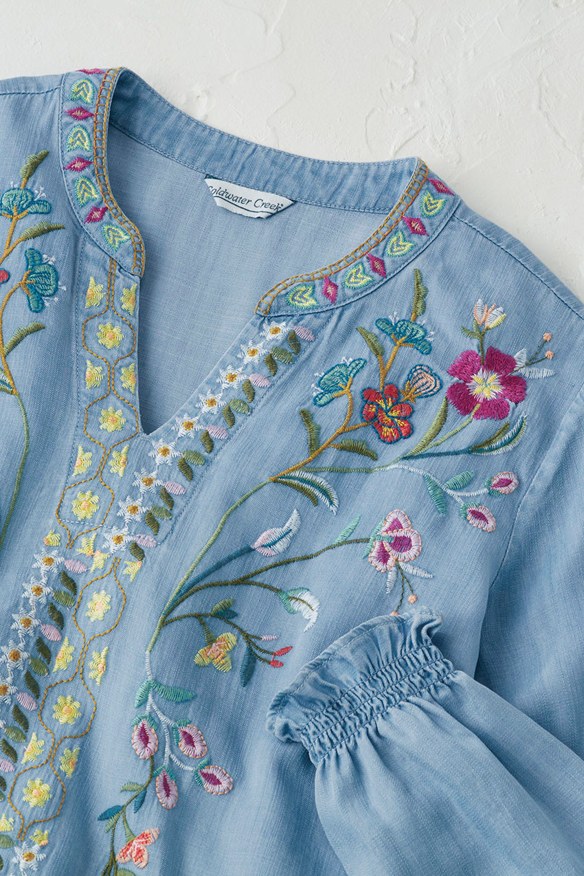 Rosita Embroidered Tunic - Coldwater Creek