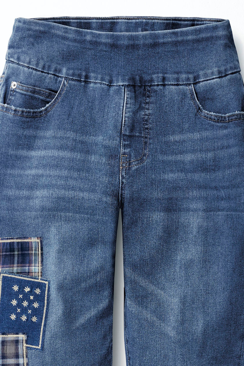 Indigo Patchwork Jeans - Coldwater Creek