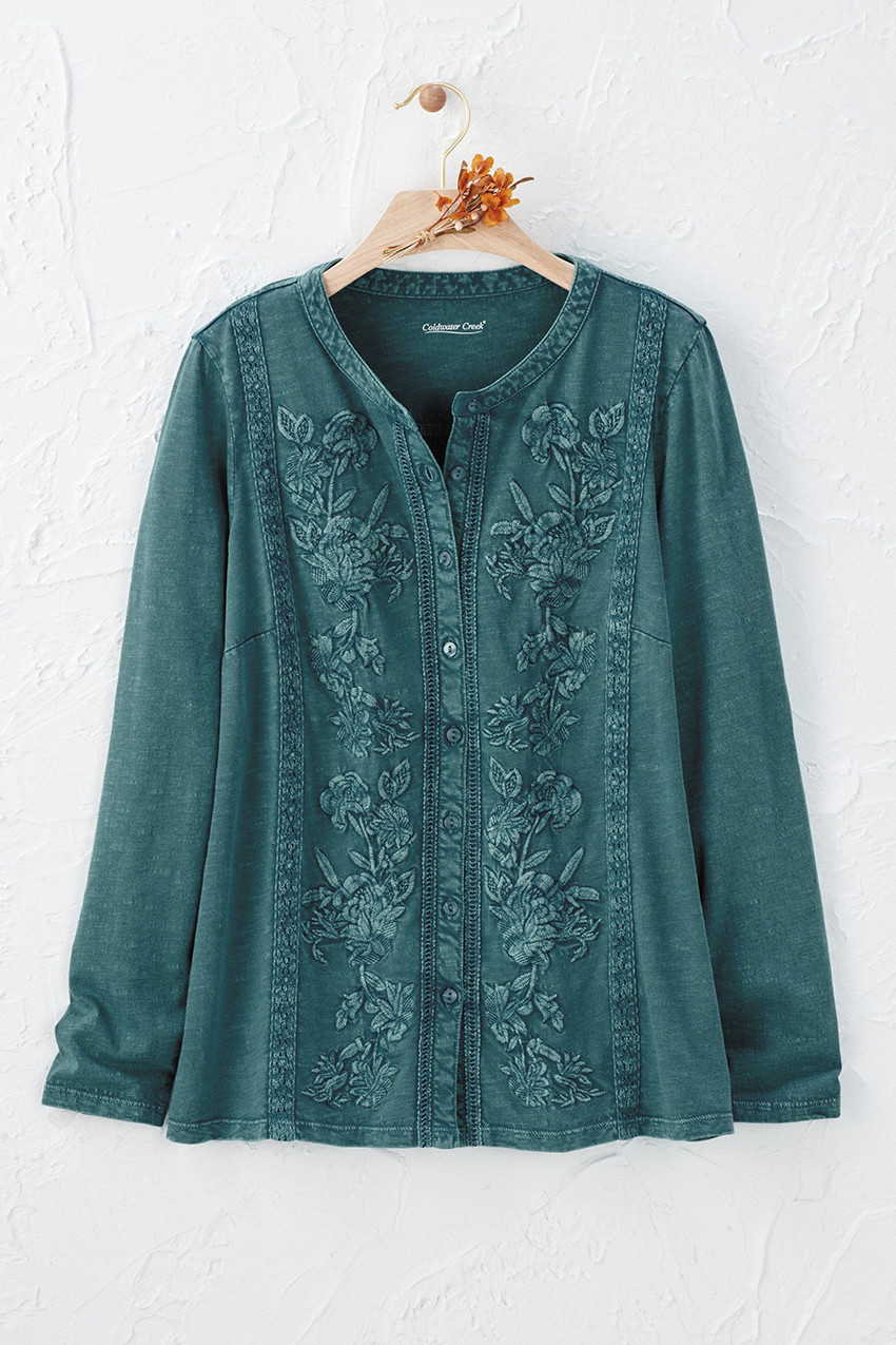 Falling Florals Knit Top - Coldwater Creek
