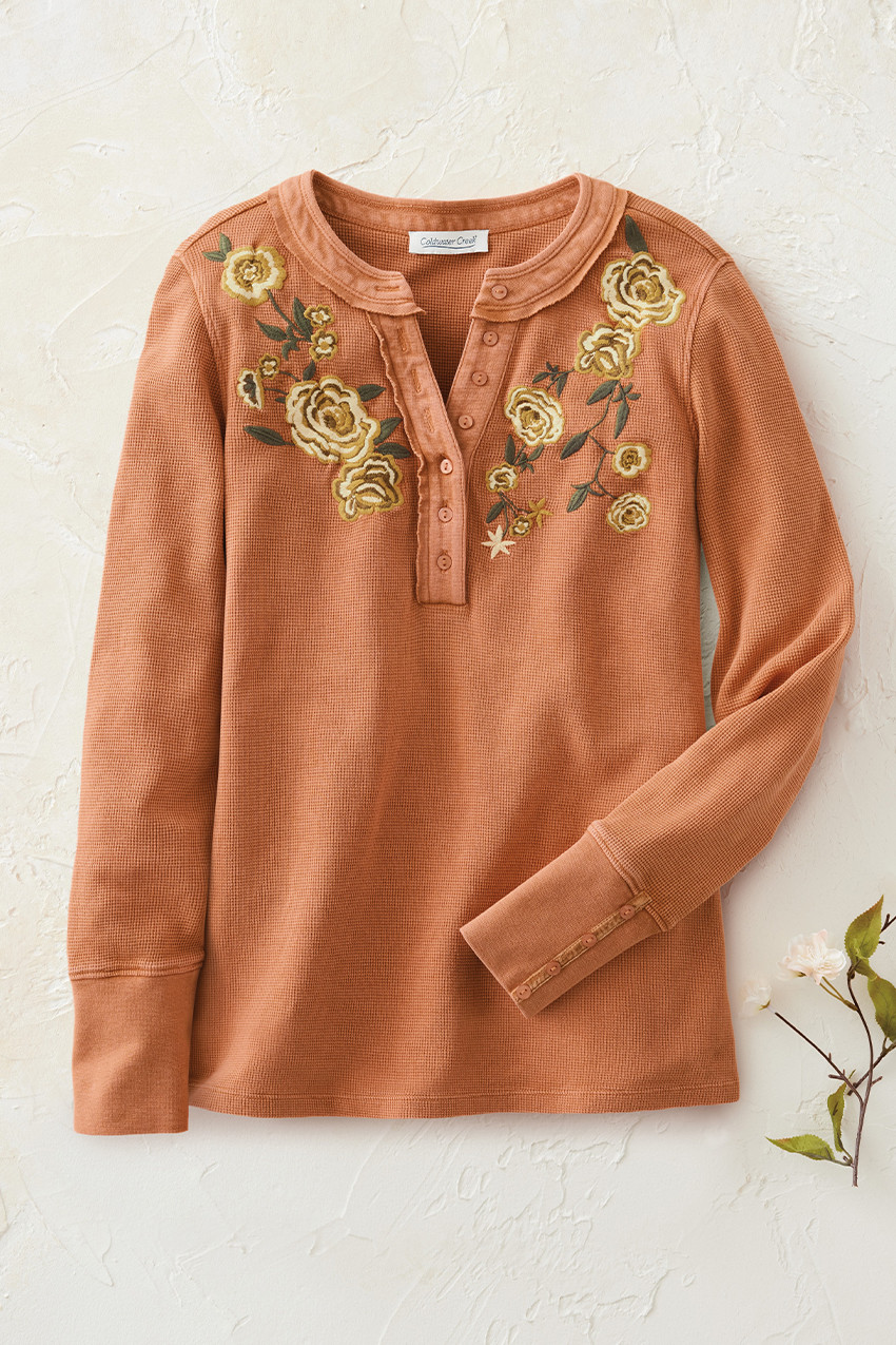 Bellarosa Waffle Tee - Coldwater Creek