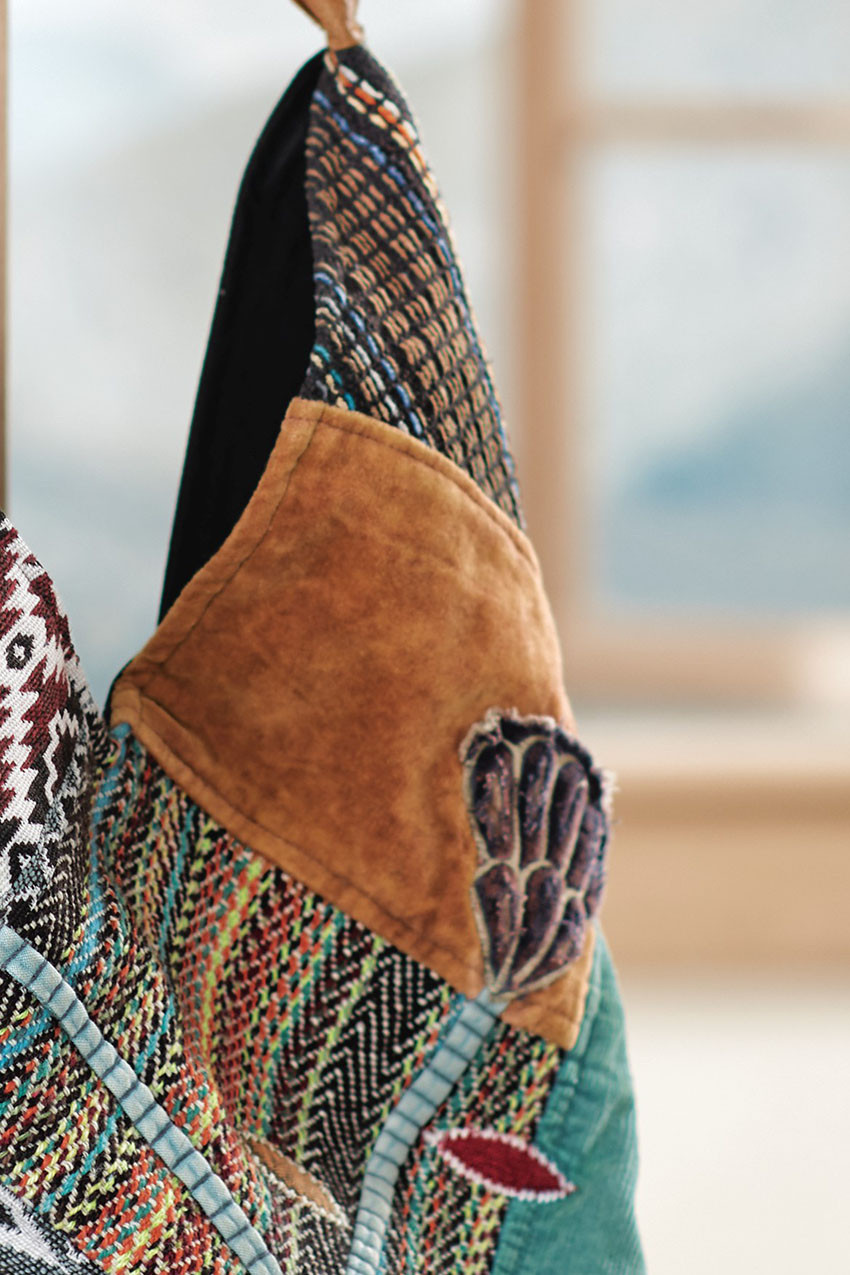 hobo / ARMY CLOTH  PATCHWORK CUSHION /BG Maywine Patchwork Hobo - Coldwater Creek