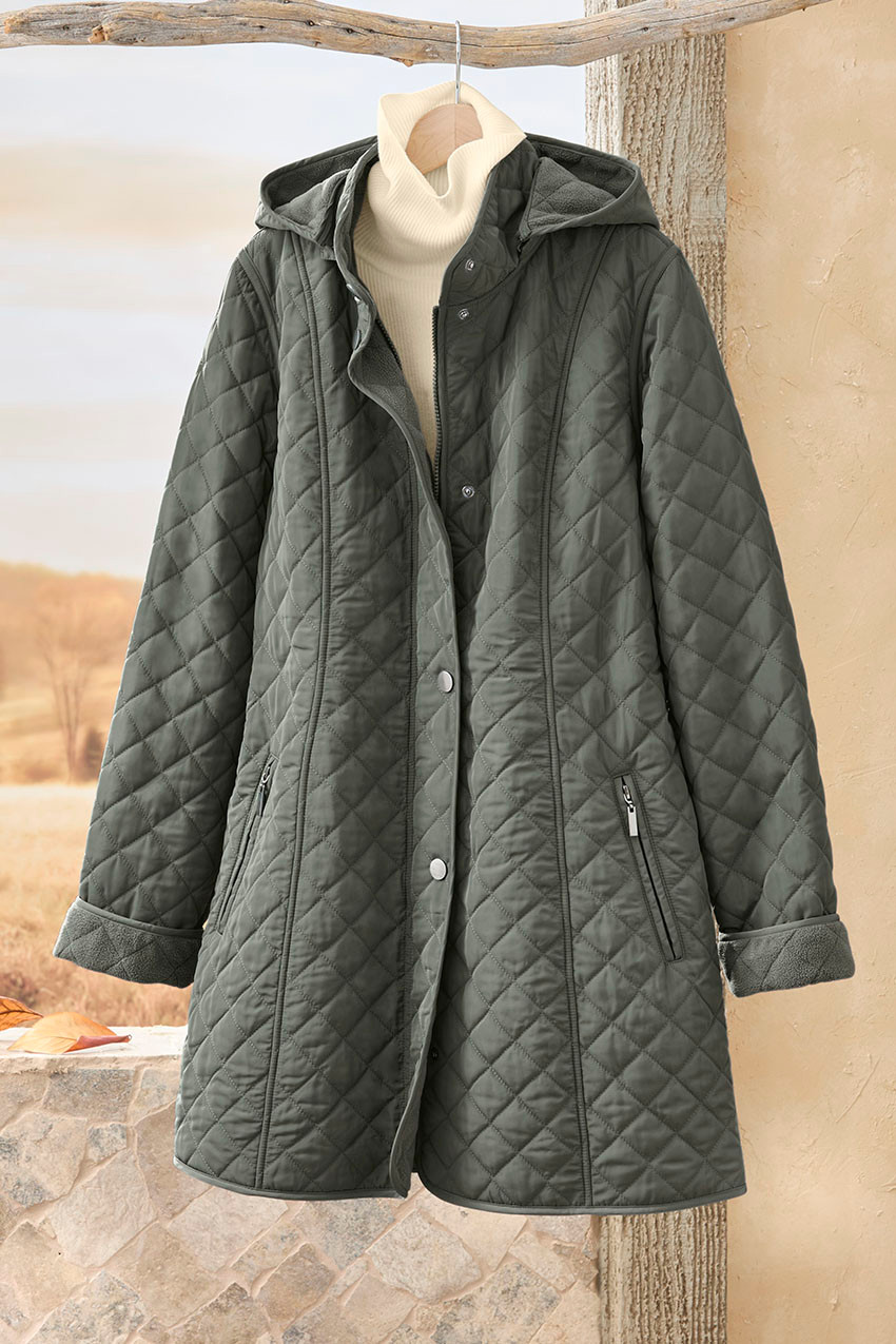 Quilted Hooded Car Coat - Coldwater Creek