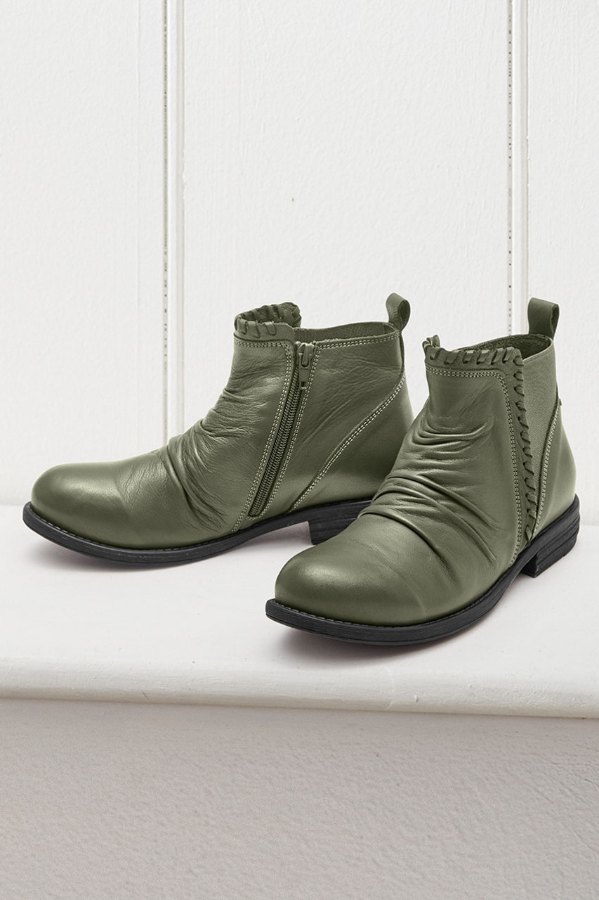 Carmen Leather Booties by Walk With Me™. - Coldwater Creek