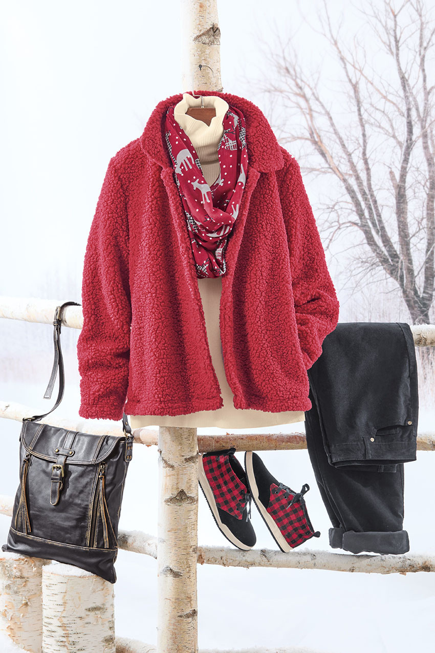 Boxy Sherpa Jacket - Coldwater Creek