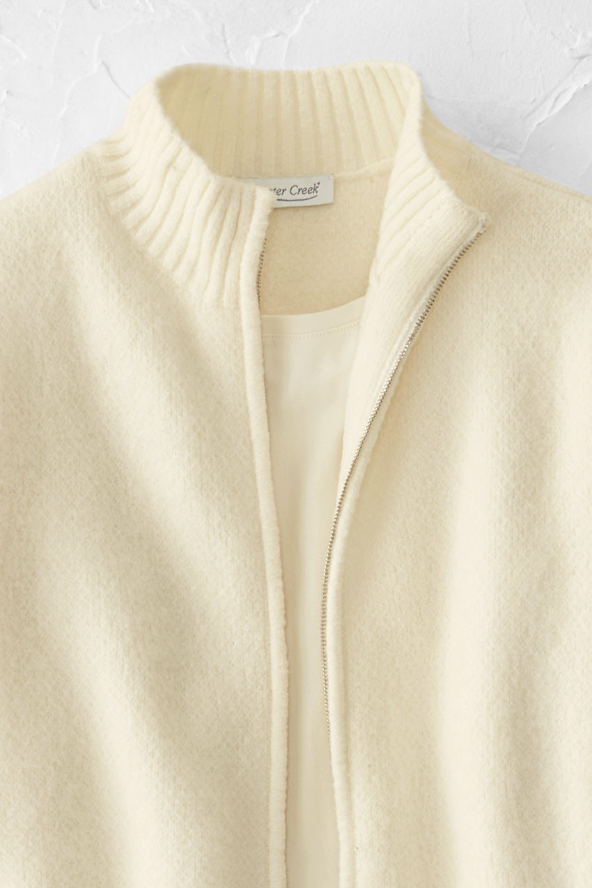 極美品 SOFTHYPHEN 23AW ZIP UP CARDIGAN 02 Plush Zip-Front Cardigan - Coldwater Creek