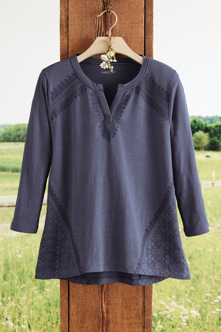 Ridgeway Embroidered Top - Coldwater Creek