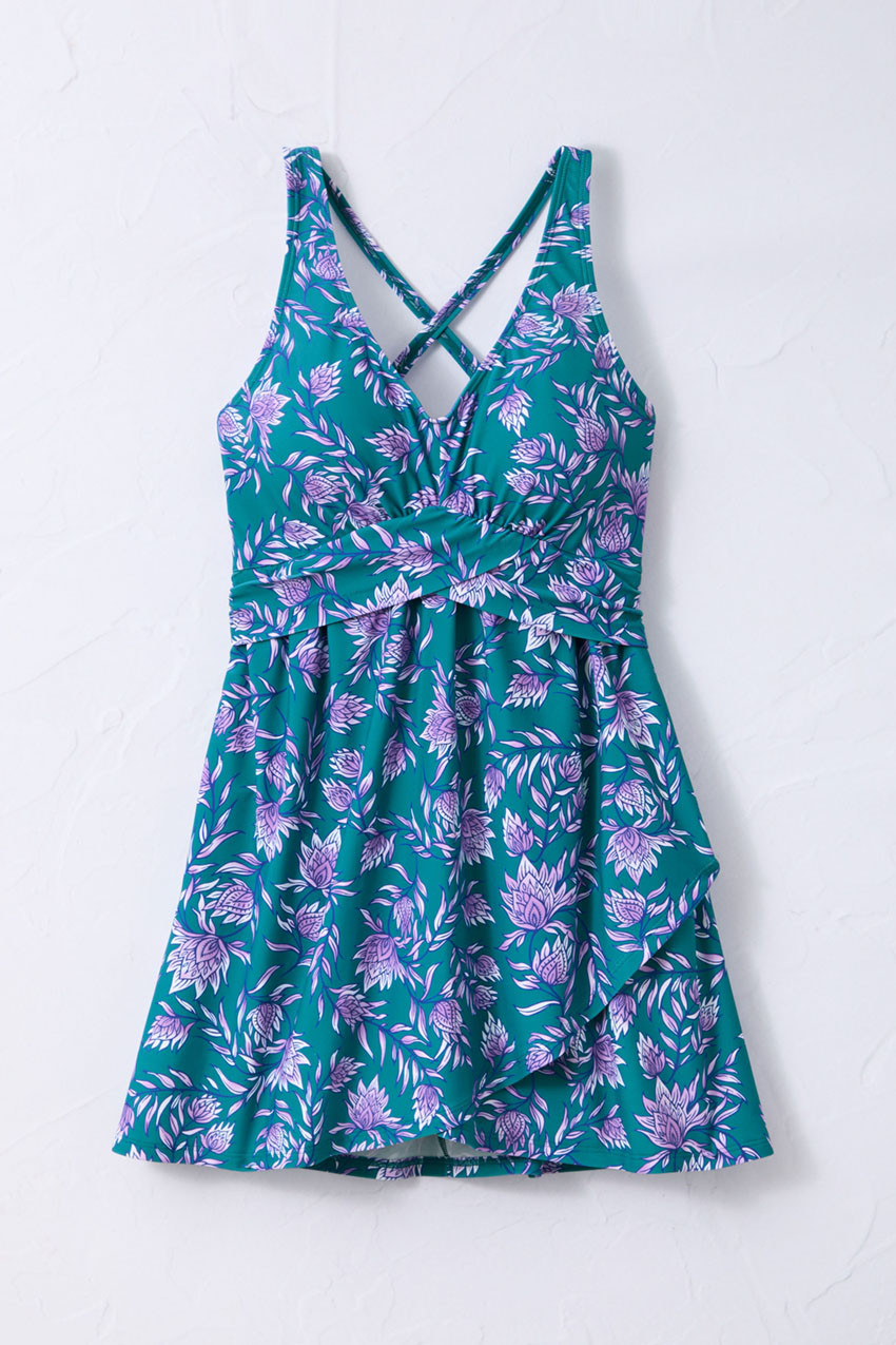 Wild Thistle ShapeMe™ Crossover Swimdress - Coldwater Creek