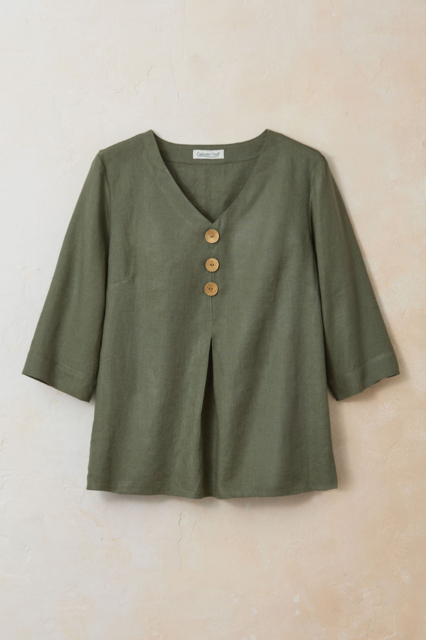 Boxy Linen Top - Coldwater Creek