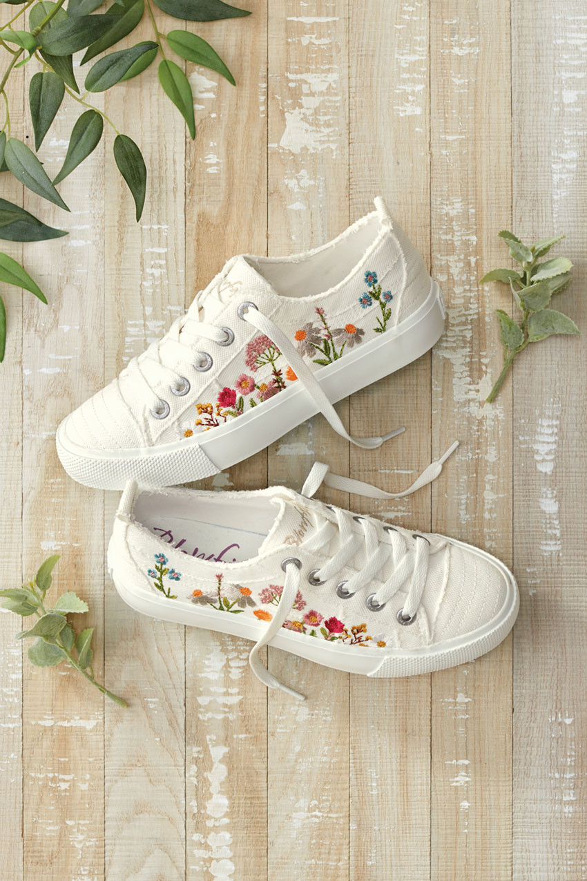Blowfish Malibu Vivid 2-K Sneaker Donna - Scarpe Casual Con Ricami A Tema Natura, Tomaia In Tessuto