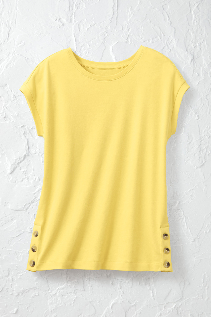 BestCotton™ Side-Button Tunic - Coldwater Creek