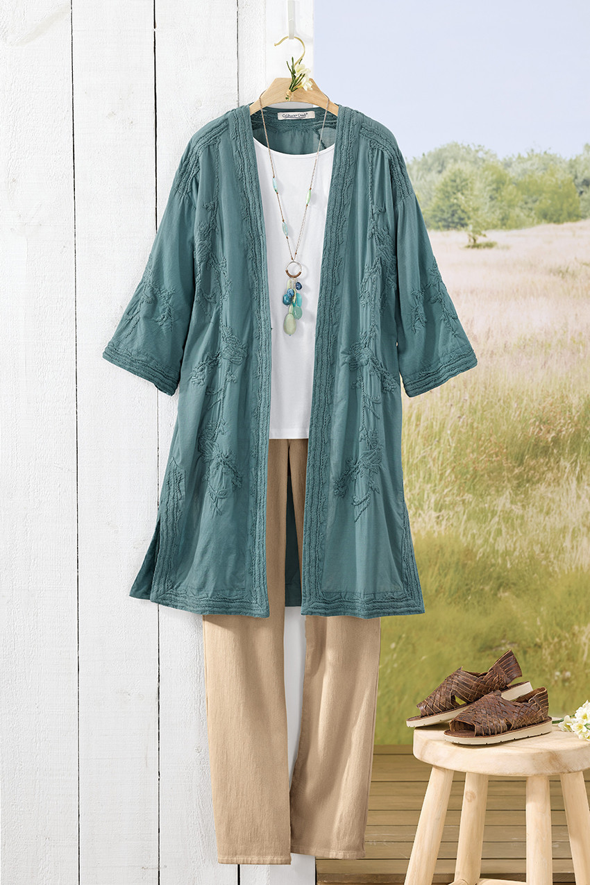Aria Embroidered Topper - Coldwater Creek