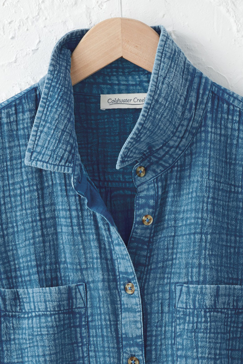 Vintage Wash Gauze Big Shirt - Coldwater Creek