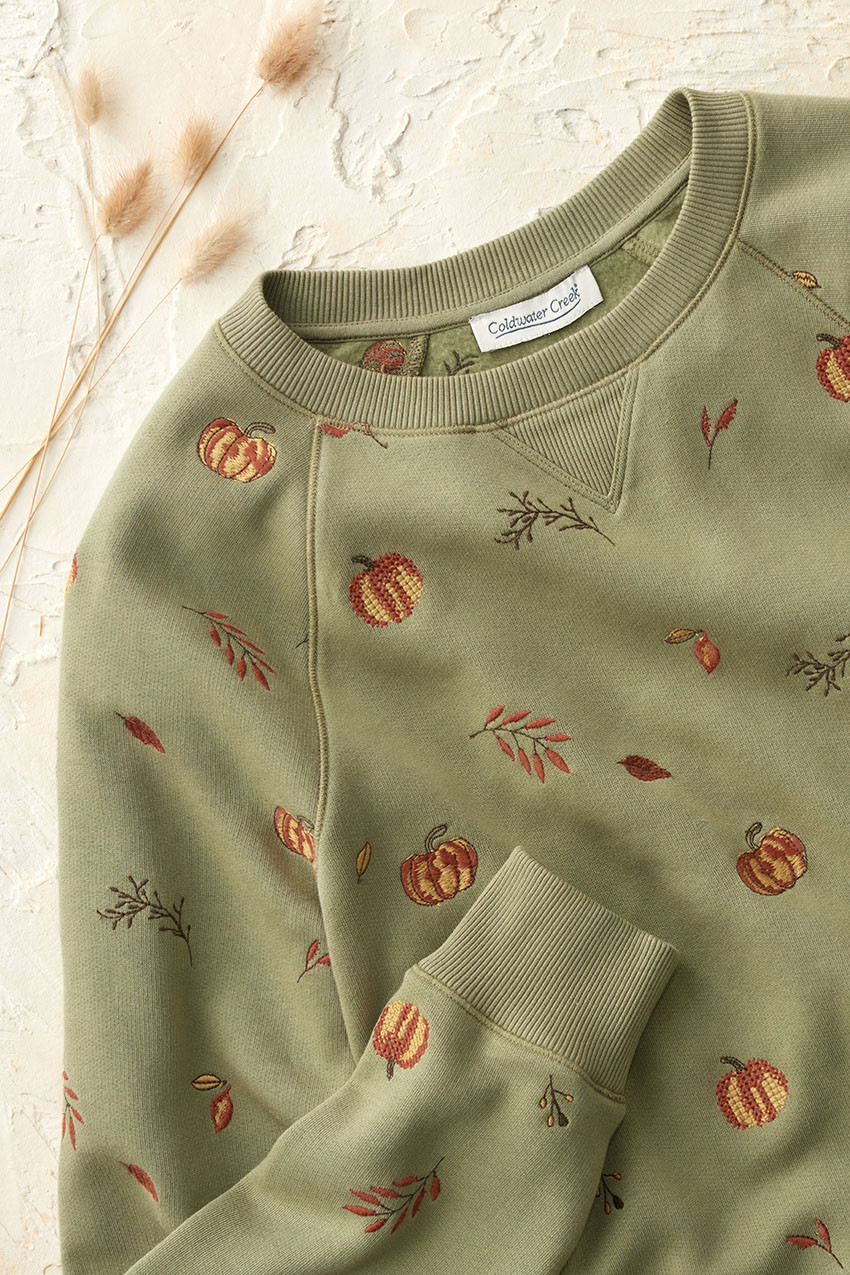 Patch O' Pumpkins Sweatshirt - Coldwater Creek