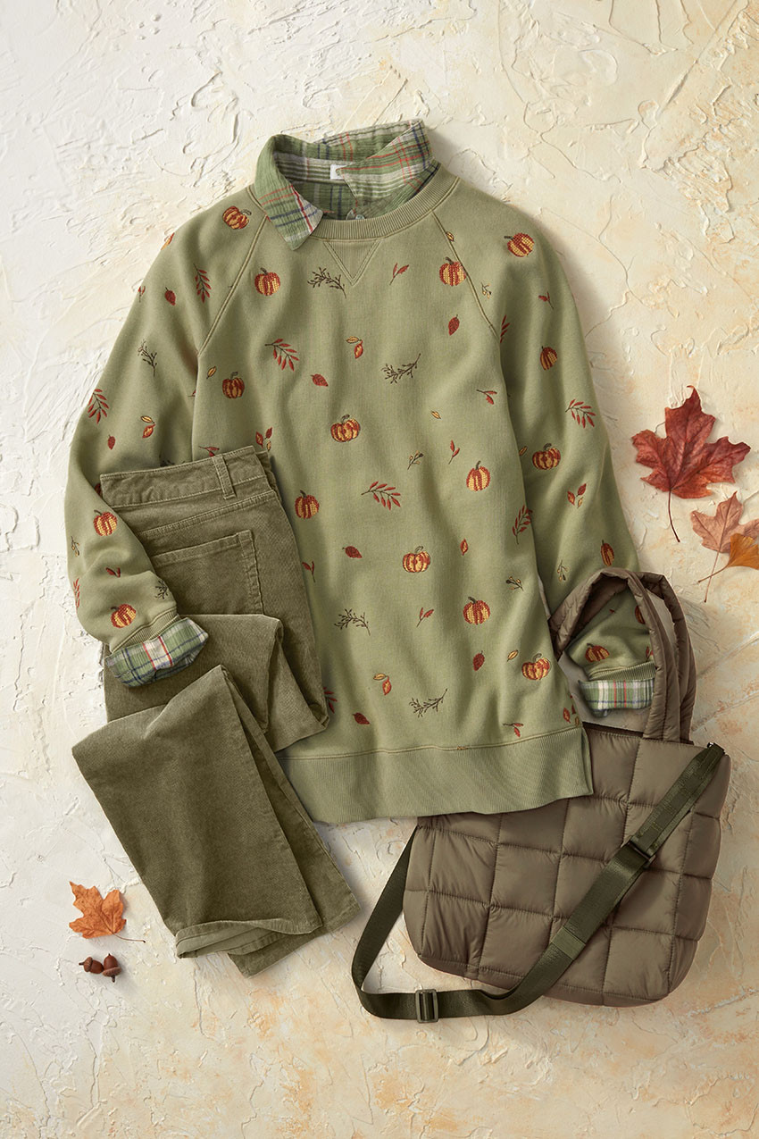 Patch O' Pumpkins Sweatshirt - Coldwater Creek