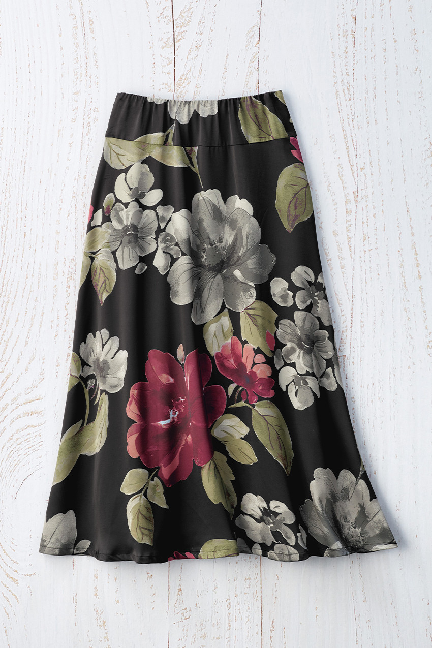 Florencia Satin Maxi Skirt - Coldwater Creek