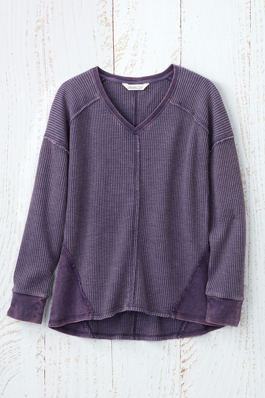 Seamed Waffle Tee - Coldwater Creek