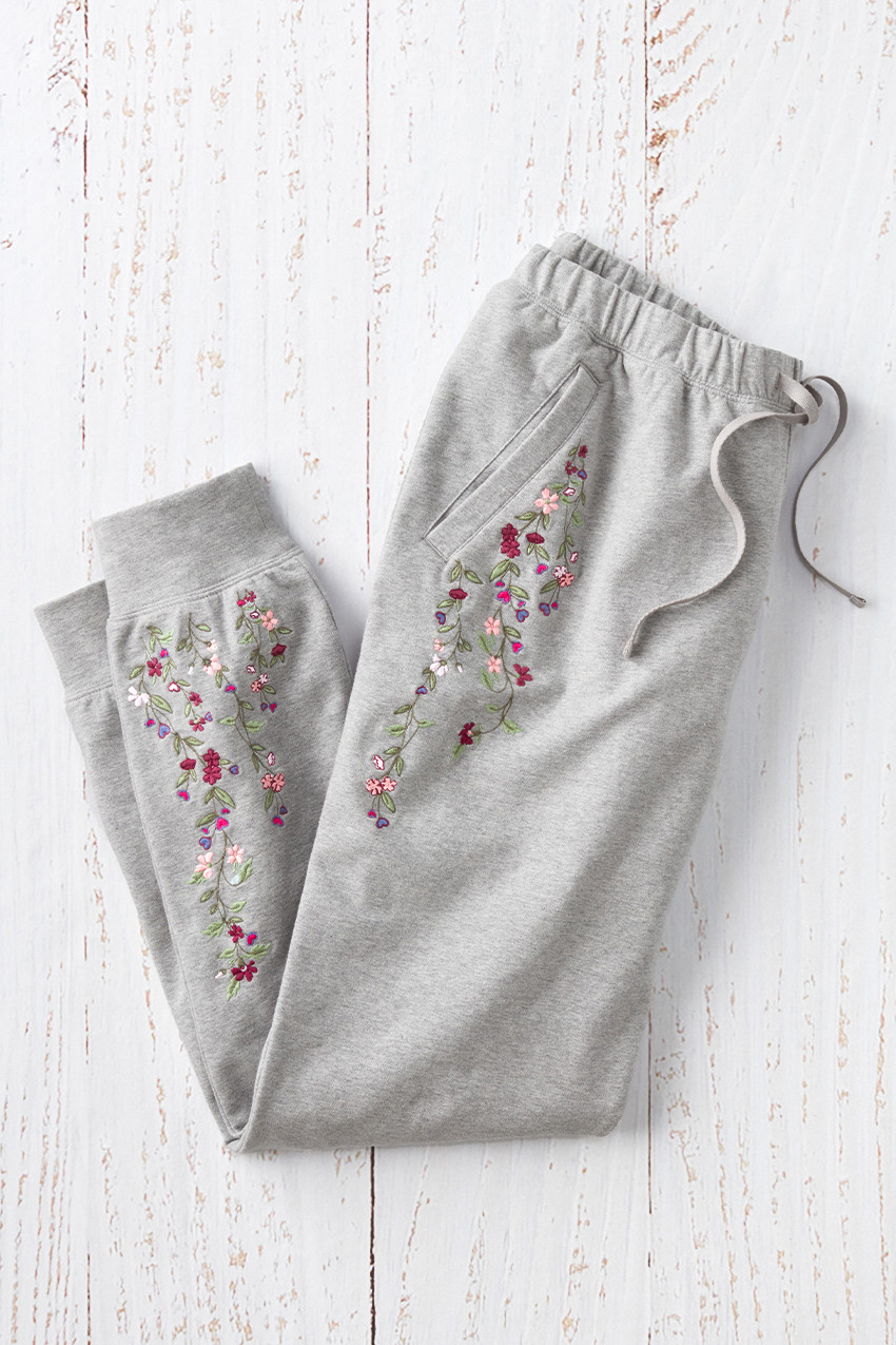 Easy Times Floral Joggers - Coldwater Creek