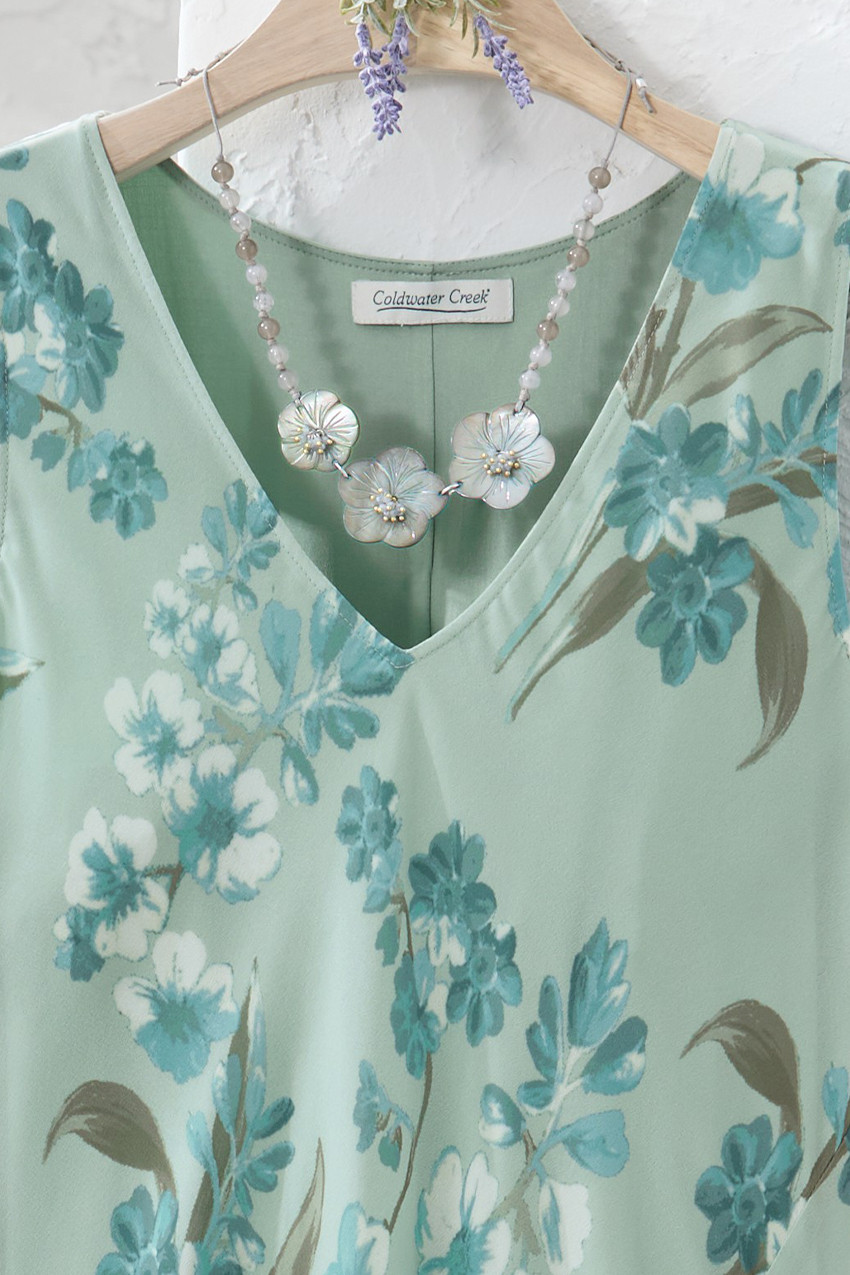 coldwater creek green dress Garden Whisper Dress