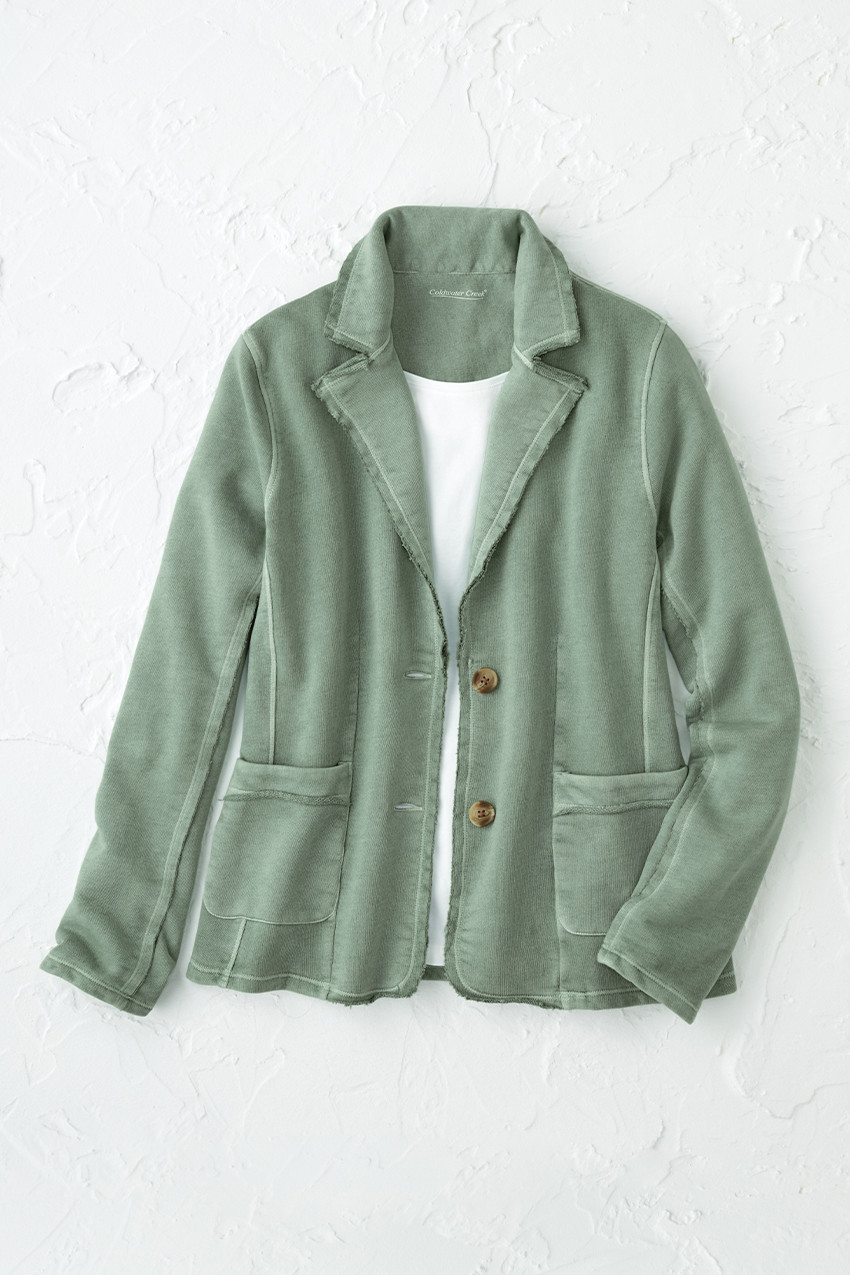 French Terry Knit Blazer - Coldwater Creek