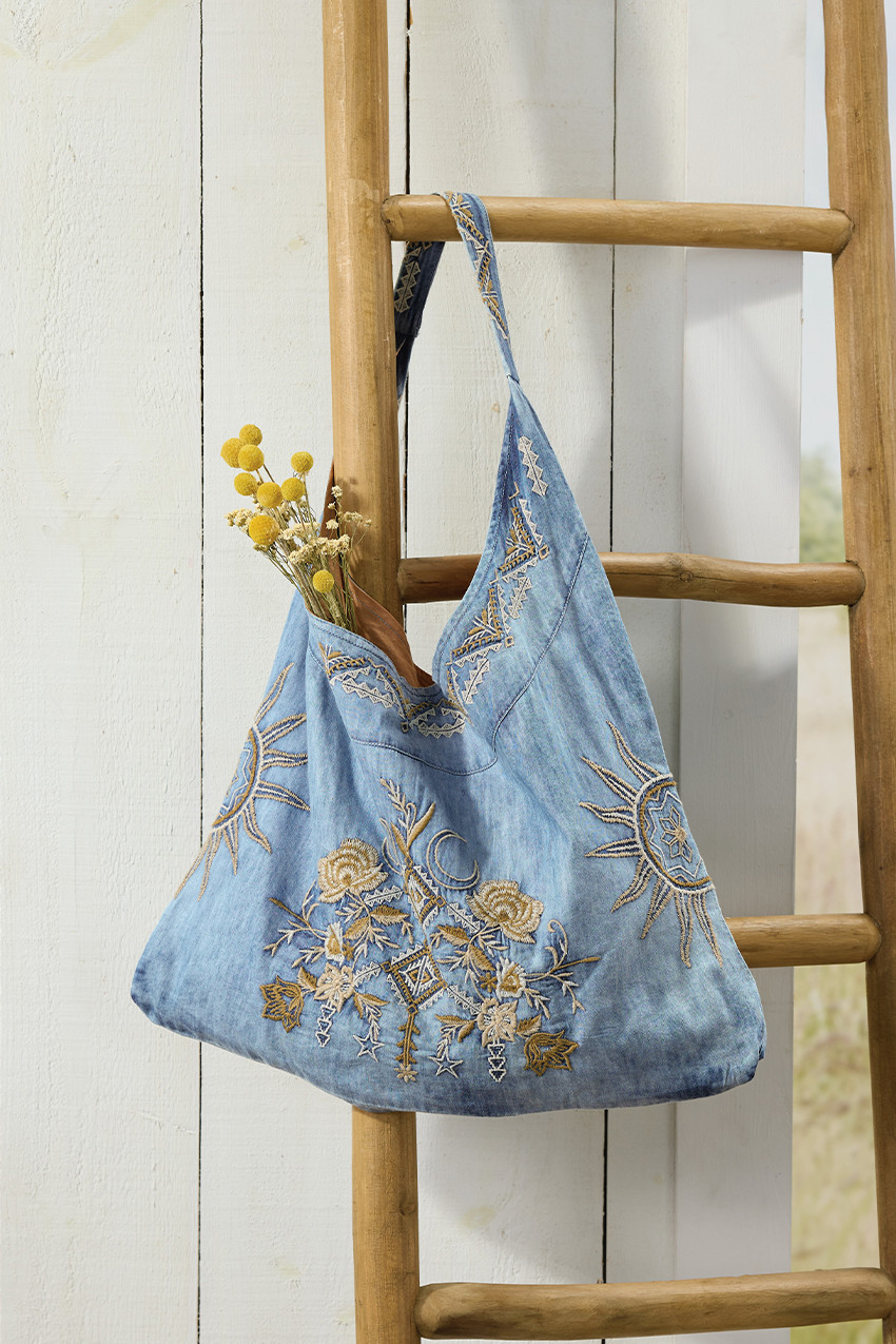 Embroidered TENCEL™ Bag - Coldwater Creek