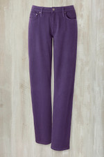 Knit Denim High Rise Straight-Leg Jeans
