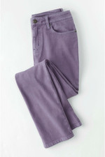 Knit Denim High Rise Straight-Leg Jeans