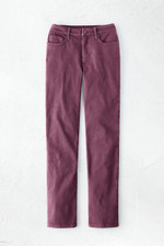 Knit Denim High Rise Straight-Leg Jeans