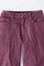 Knit Denim High Rise Straight-Leg Jeans
