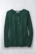 Ribbed Henley Sweater