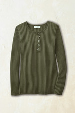 Ribbed Henley Sweater
