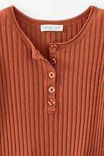 Ribbed Henley Sweater