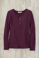 Ribbed Henley Sweater