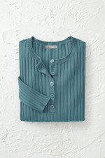 Ribbed Henley Sweater