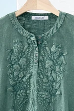 Tonal Embroidered Swing Tee
