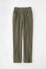 Knit Denim Mid Rise Slim-Leg Ankle Jeans