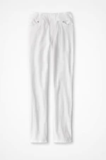 Knit Denim Mid Rise Slim-Leg Ankle Jeans