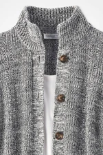 Shaker Detail Button Cardigan