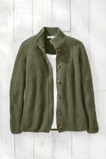 Shaker Detail Button Cardigan