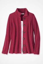 Shaker Detail Button Cardigan
