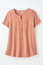 Open Mind Eyelet Henley