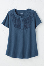 Open Mind Eyelet Henley