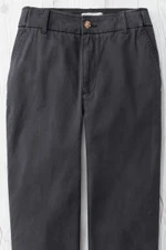 Hidden Stretch-Waist Chino Crops